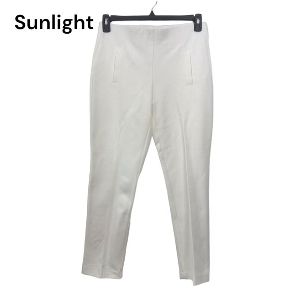 Chico's Women's Off White Slim-Fit Ankle Pants Size 00 Stretch Pull On Casual - Picture 1 of 13